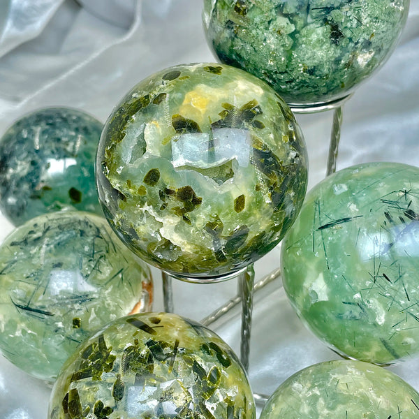Green Grape Agate Balls-ToShay.org