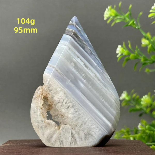 Blue Agate Geode Torch-ToShay.org