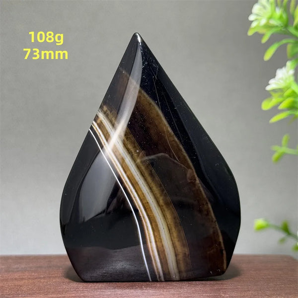 Black Striped Agate Torch-ToShay.org