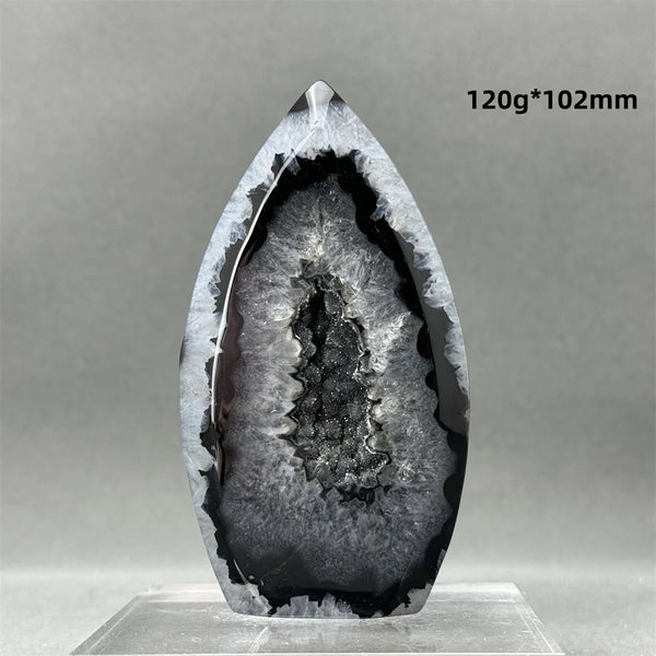Black Agate Geode Torch-ToShay.org