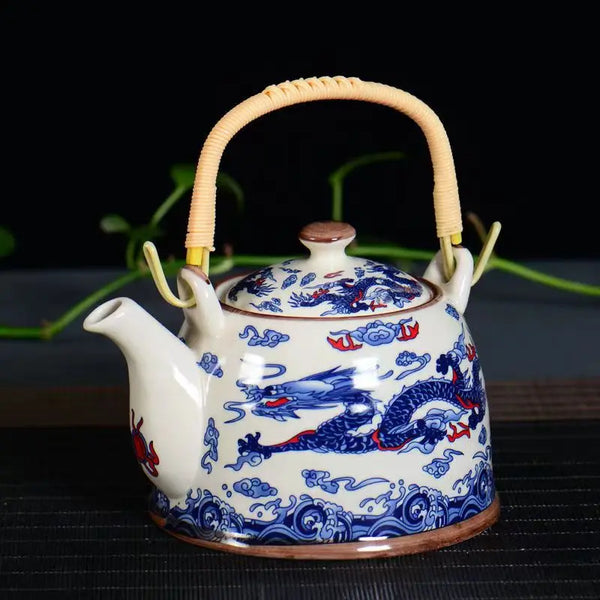 White Painted Porcelain Tea Pot-ToShay.org