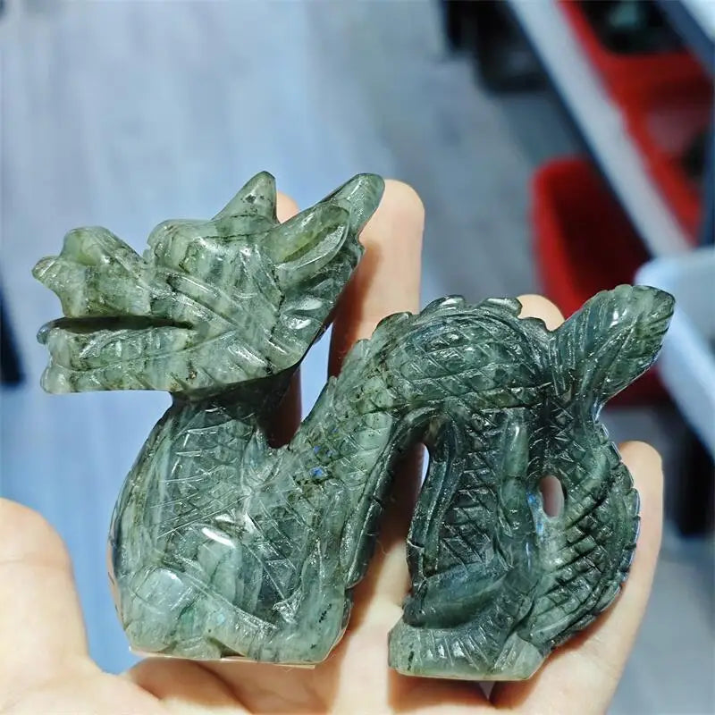 Natural Labradorite Chinese Dragon Carving Energy Gem Reiki Healing Fengshui Home Office Decoration Gift 1pcs-ToShay.org