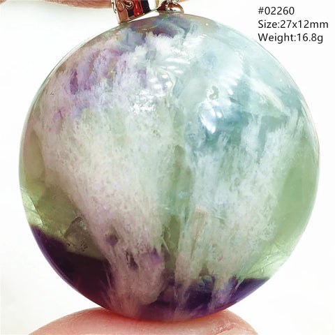 Green Feather Fluorite Pendant-ToShay.org