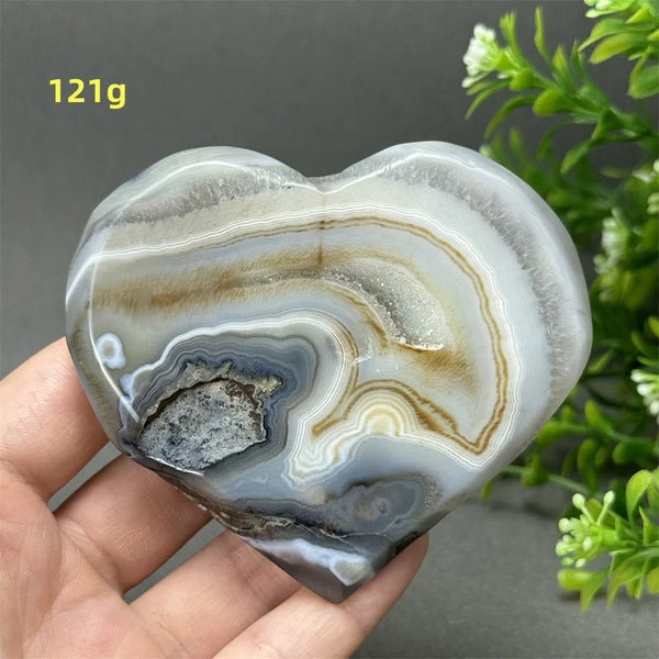 Grey Agate Geode Heart-ToShay.org