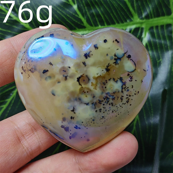 Yellow Tree Agate Heart-ToShay.org