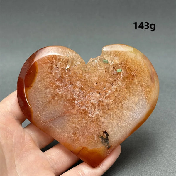 Red Agate Geode Heart-ToShay.org