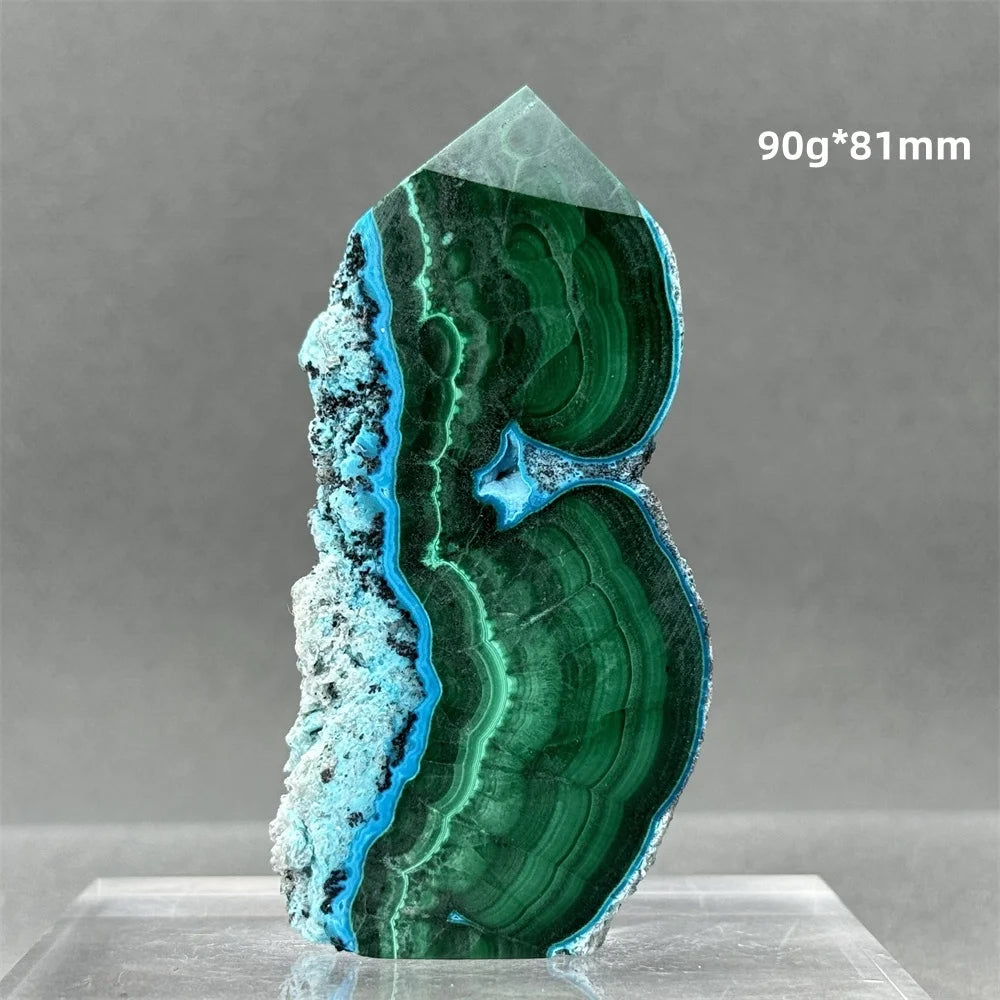 Blue Green Chrysocolla Tower-ToShay.org