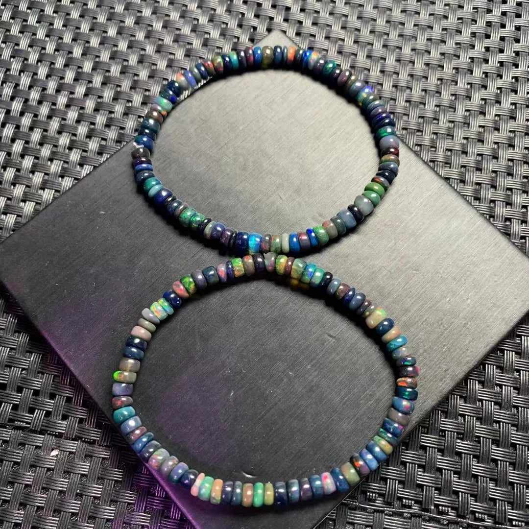 Black Opal Bead Bracelet-ToShay.org