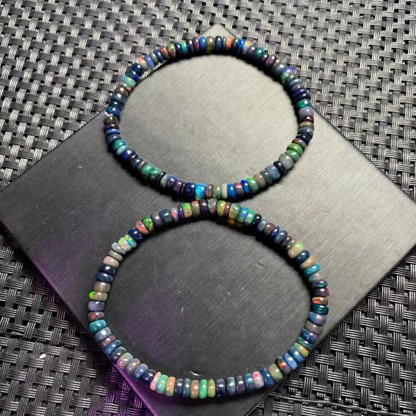Black Opal Bead Bracelet-ToShay.org