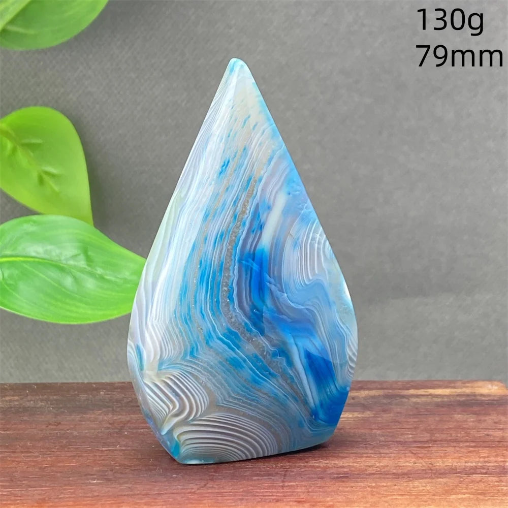 Blue Striped Agate Torch-ToShay.org