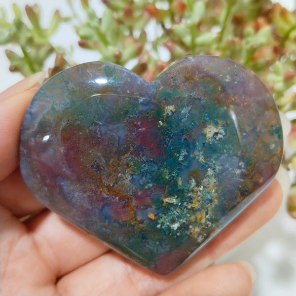 Green Moss Agate Heart-ToShay.org