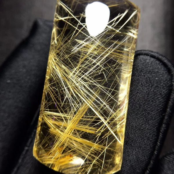 Gold Rutilated Quartz Pendant-ToShay.org