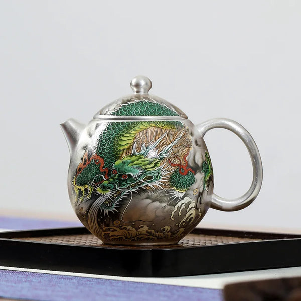 Dragon Egg Silver Teapot-ToShay.org