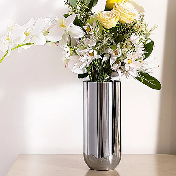 Silver Steel Vase-ToShay.org