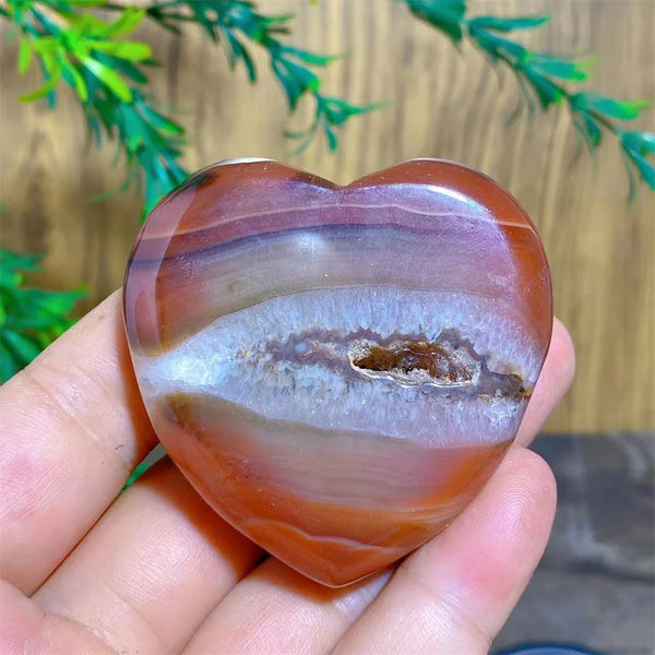 Red Agate Geode Heart-ToShay.org
