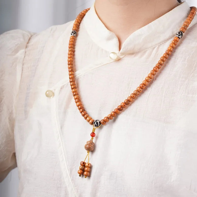 Wood Star Moon Bodhi Mala-ToShay.org