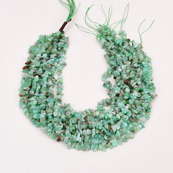 Green Chrysoprase Chip Beads-ToShay.org