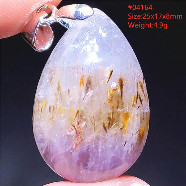 Gold Rutilated Pendant-ToShay.org