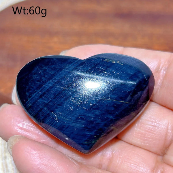 Blue Flash Tiger Eye Heart-ToShay.org