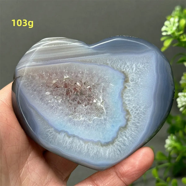 Blue Agate Geode Heart-ToShay.org