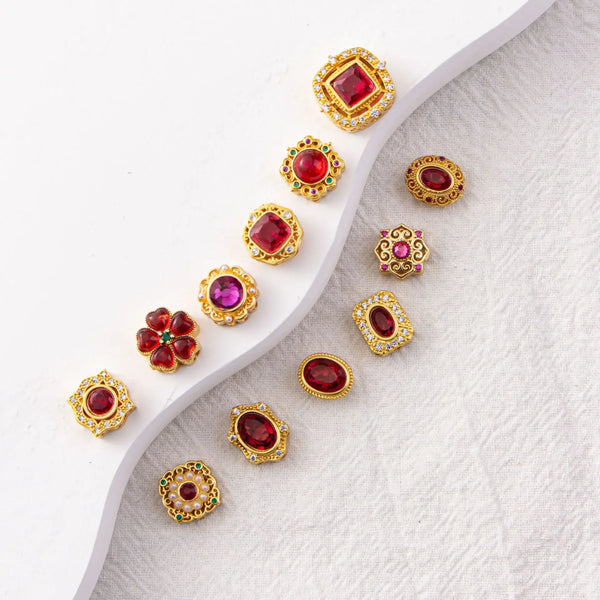 Gold Ruby Beads-ToShay.org