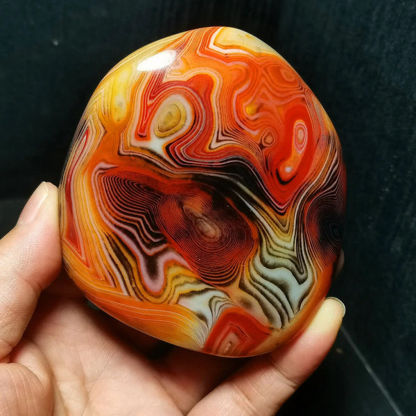 Red Silk Banded Lace Agate-ToShay.org