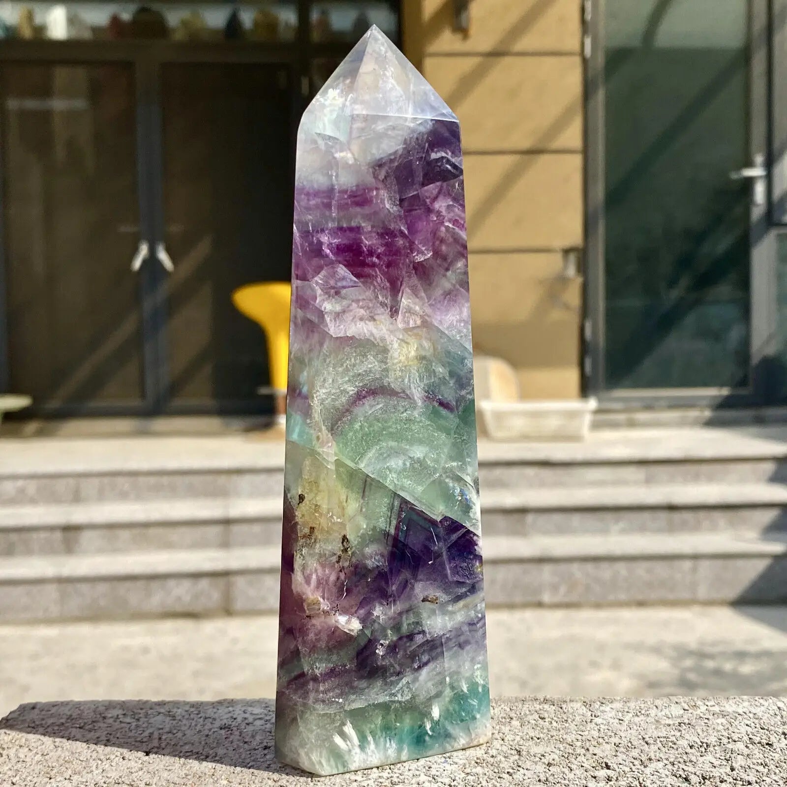 Rainbow Fluorite Crystal Point-ToShay.org