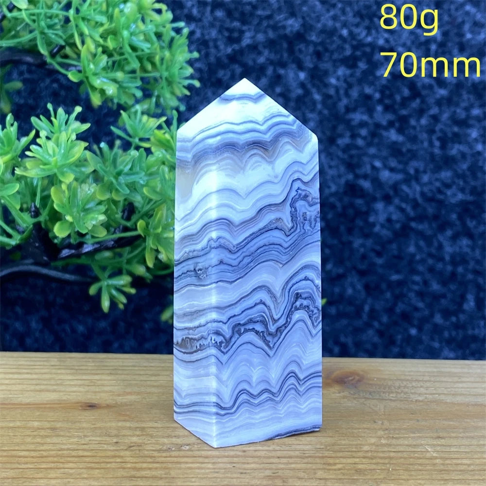 Blue Striped Agate Tower-ToShay.org