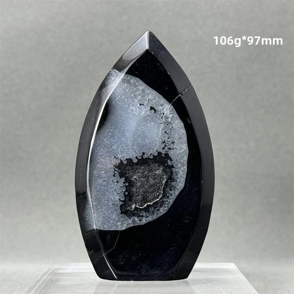 Black Agate Geode Torch-ToShay.org