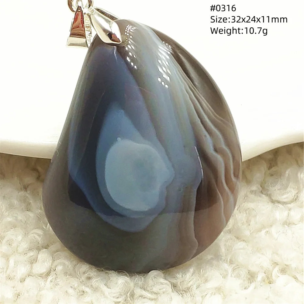 Grey Brown Agate Pendant-ToShay.org
