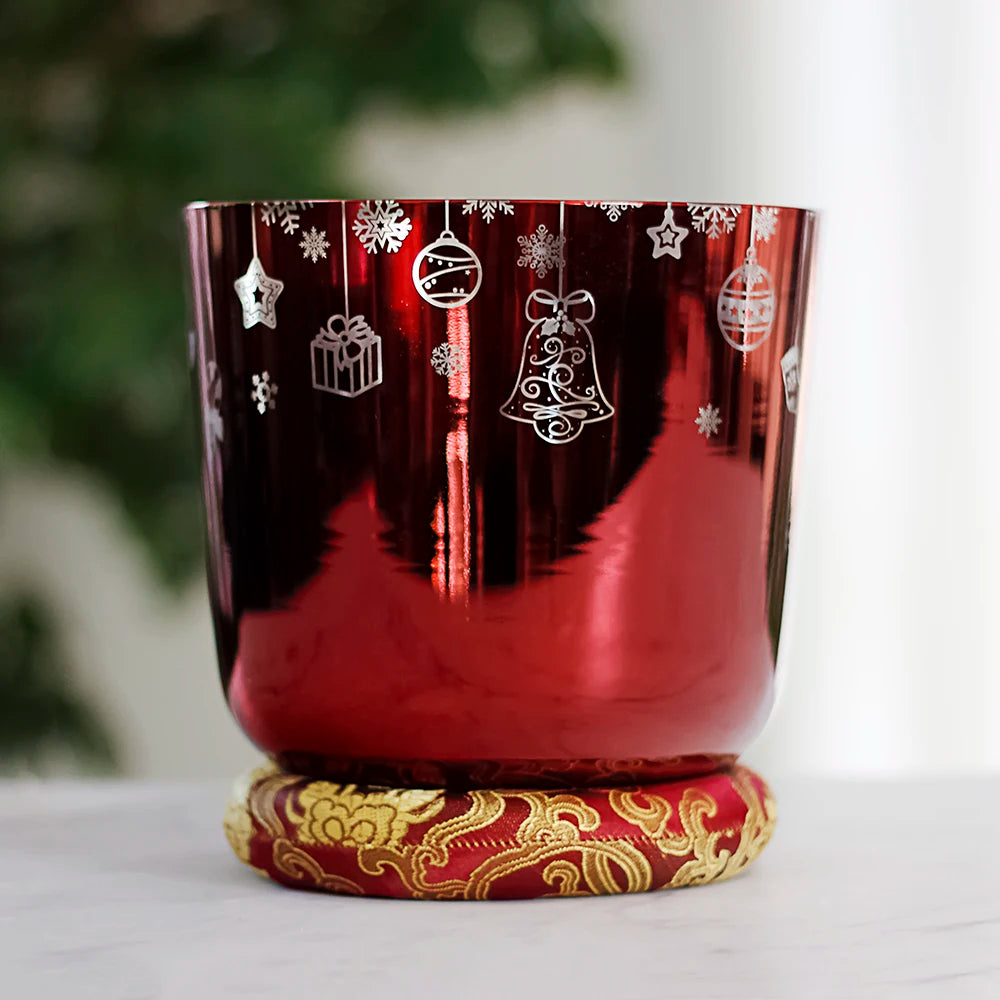 Red Christmas Singing Bowl-ToShay.org