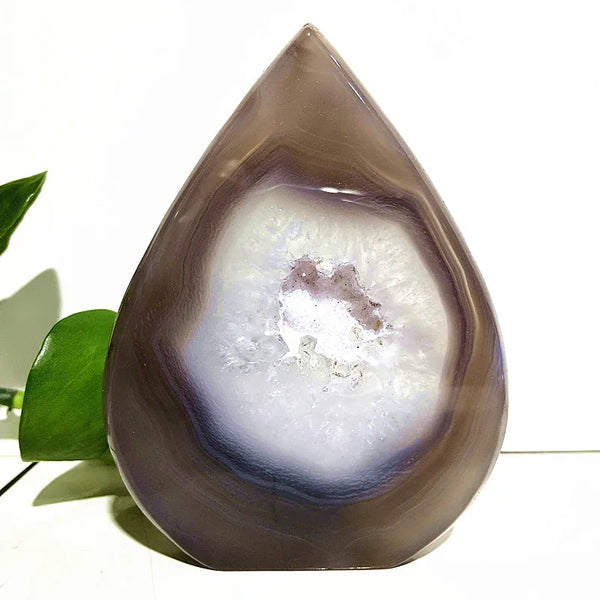 Grey Agate Crystal Point-ToShay.org