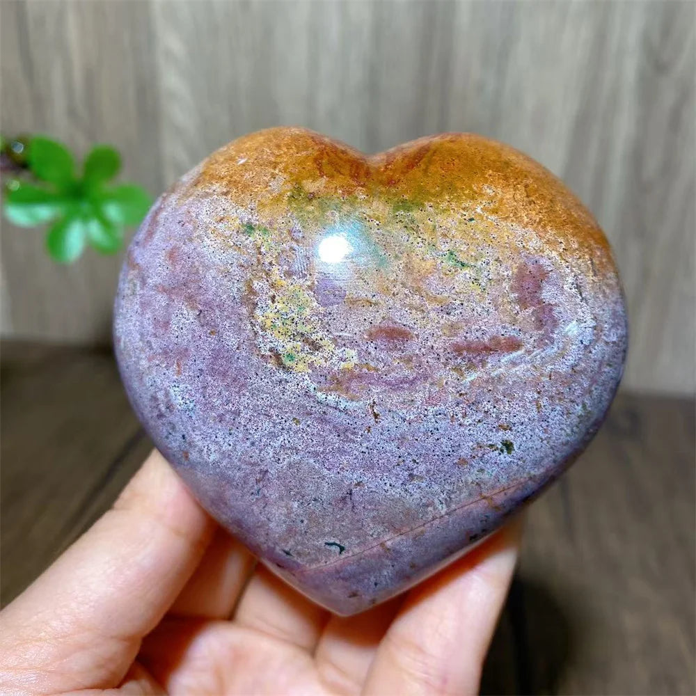 Purple Ocean Jasper Heart-ToShay.org