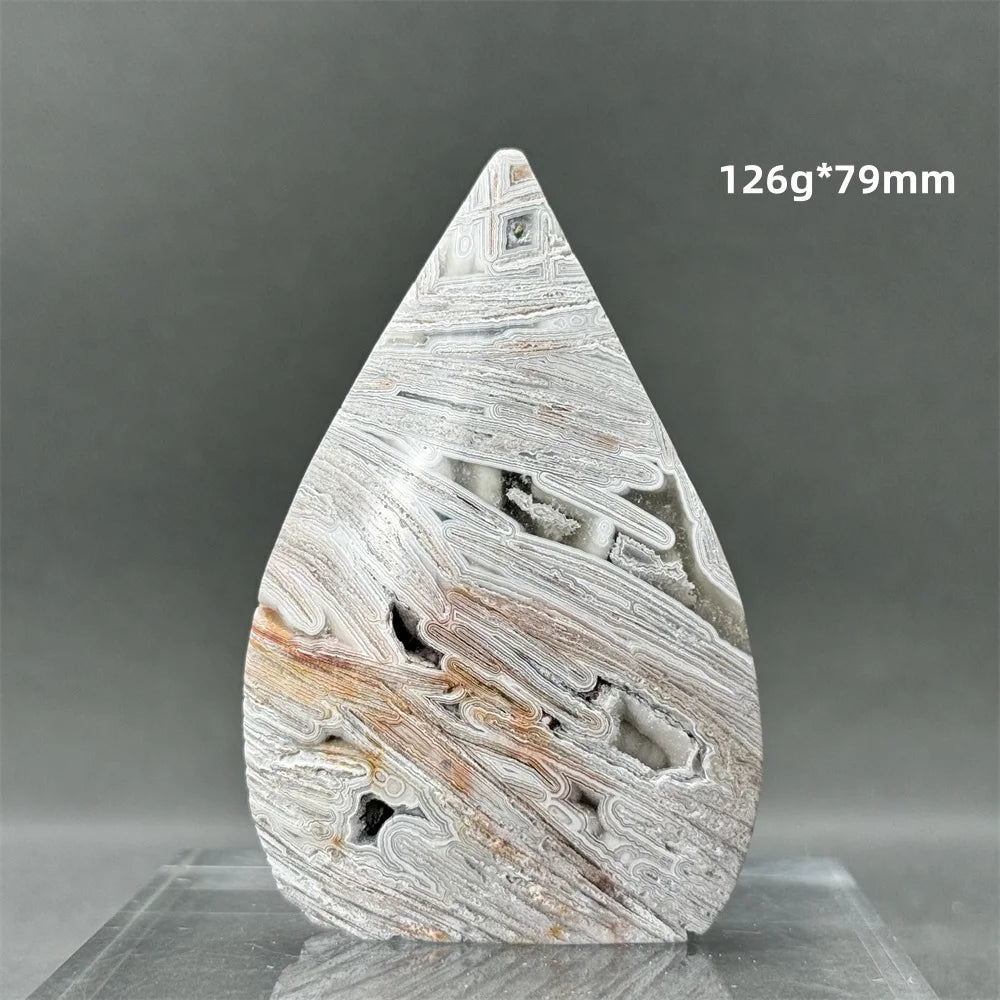 White Lace Agate Torch-ToShay.org