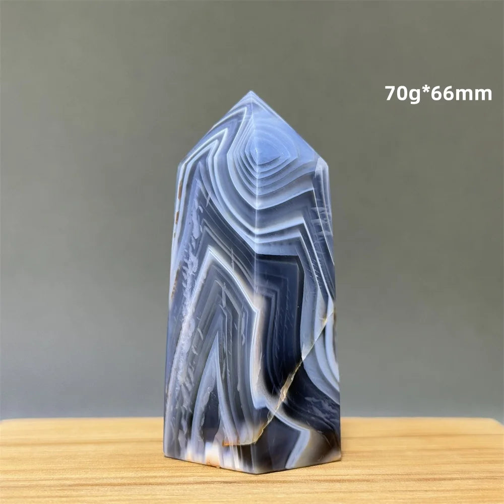 Blue Striped Agate Tower-ToShay.org