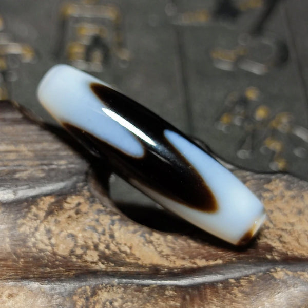 Black White Agate DZI Beads-ToShay.org