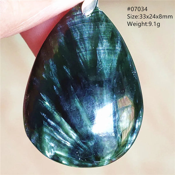 Green Seraphinite Pendant-ToShay.org
