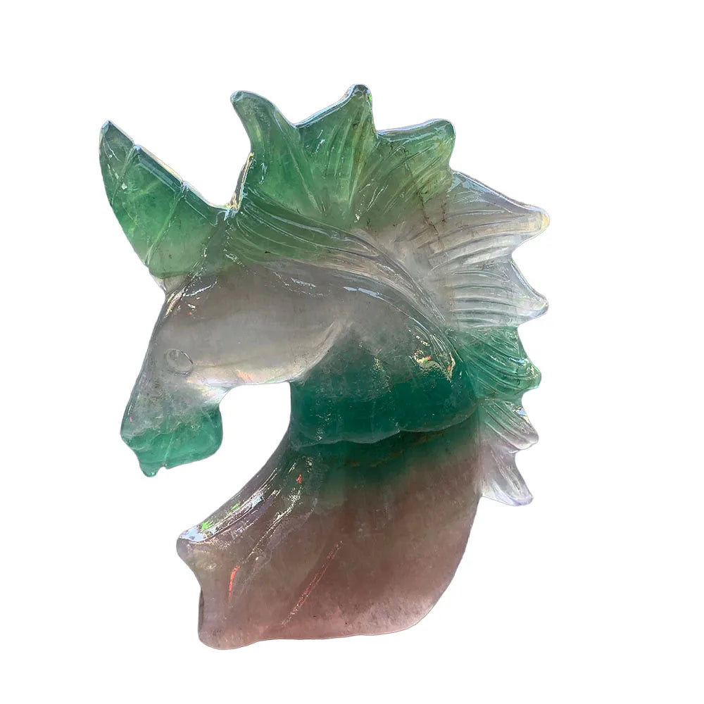 Rainbow Fluorite Unicorn Head-ToShay.org