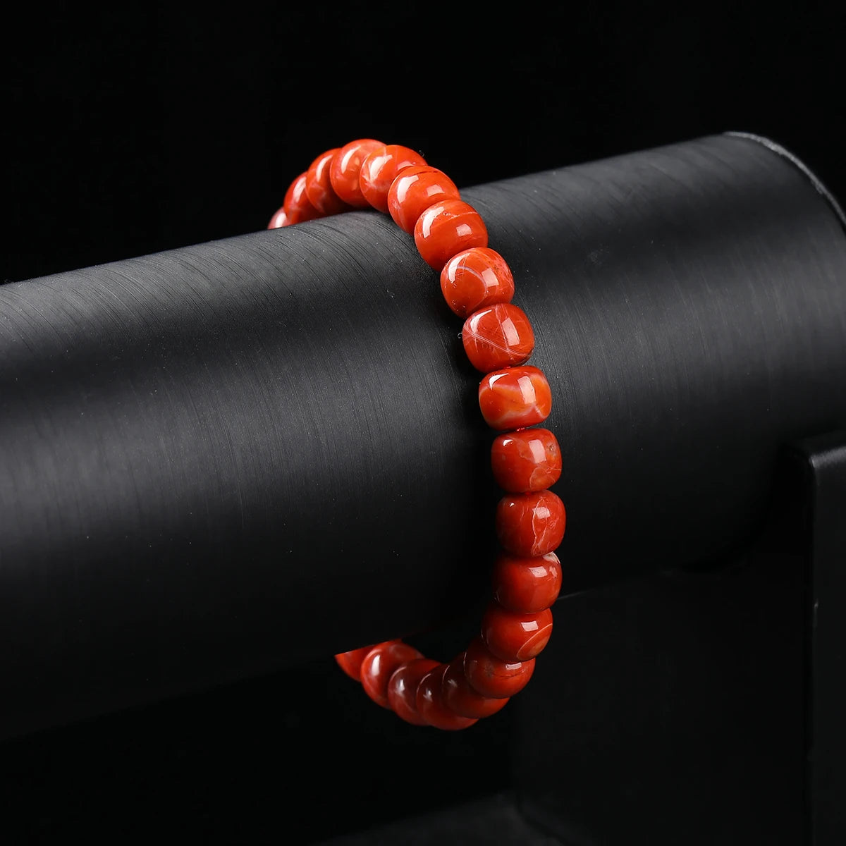 Red Agate Bead Bracelet-ToShay.org
