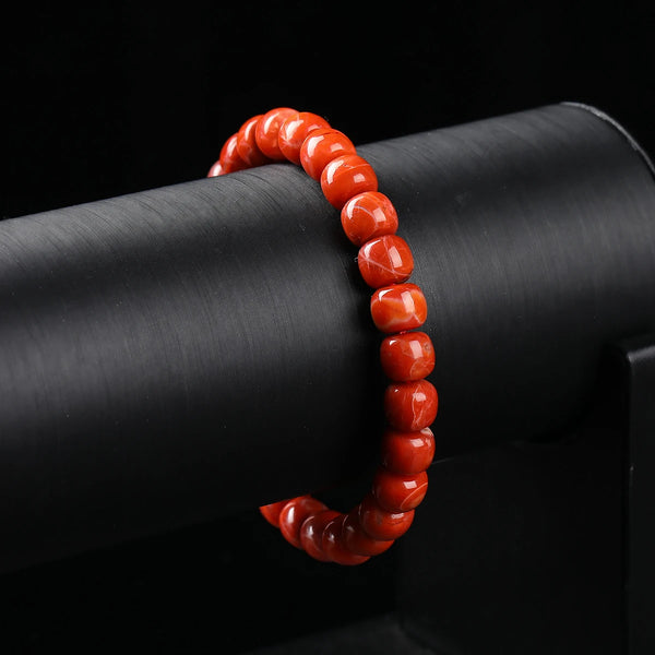Red Agate Bead Bracelet-ToShay.org
