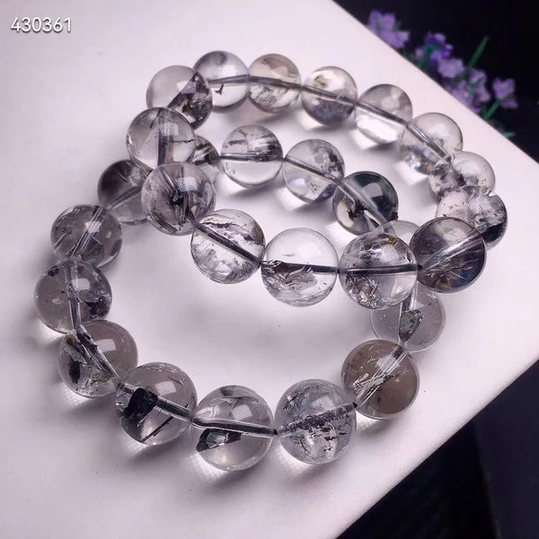 Black Herkimer Diamond Bracelet-ToShay.org