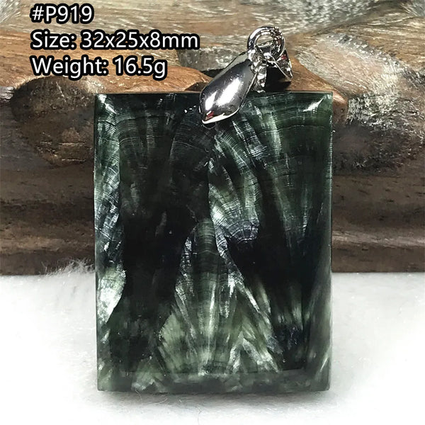 Green Seraphinite Pendant-ToShay.org