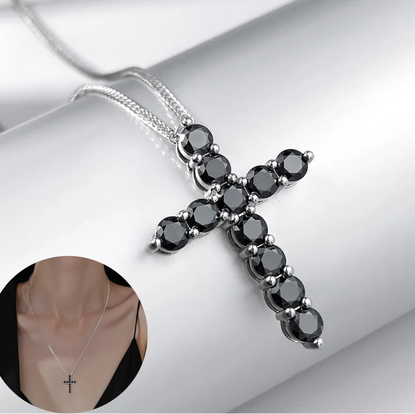 Black Diamond Cross Pendant-ToShay.org