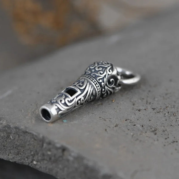 Silver Skull Head Whistle Pendant-ToShay.org