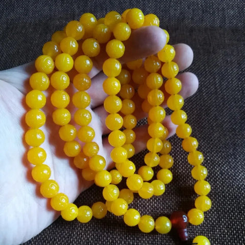 Yellow Agate Mala Beads-ToShay.org