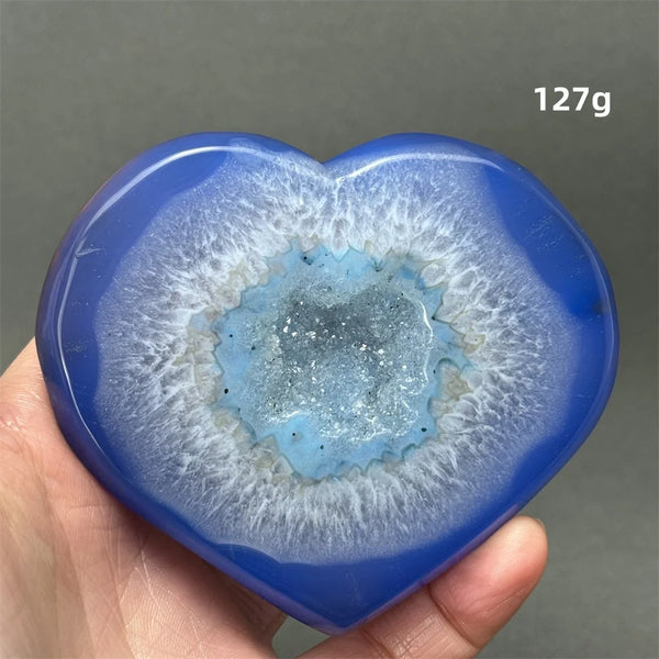 Blue Agate Geode Heart-ToShay.org