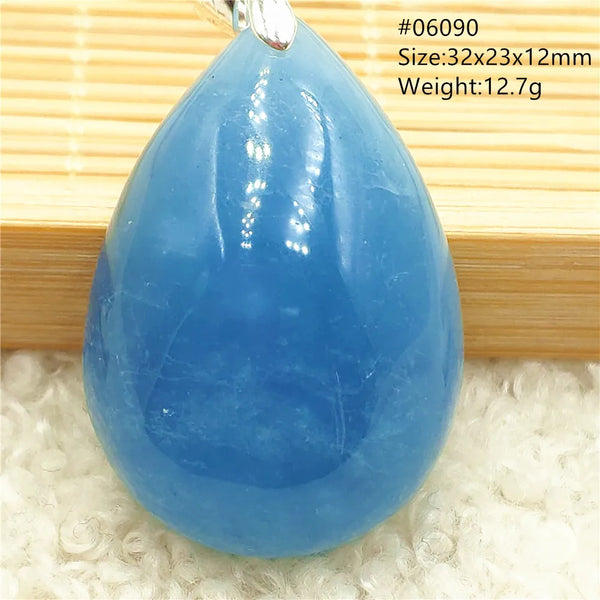 Blue Aquamarine Quartz Pendant-ToShay.org