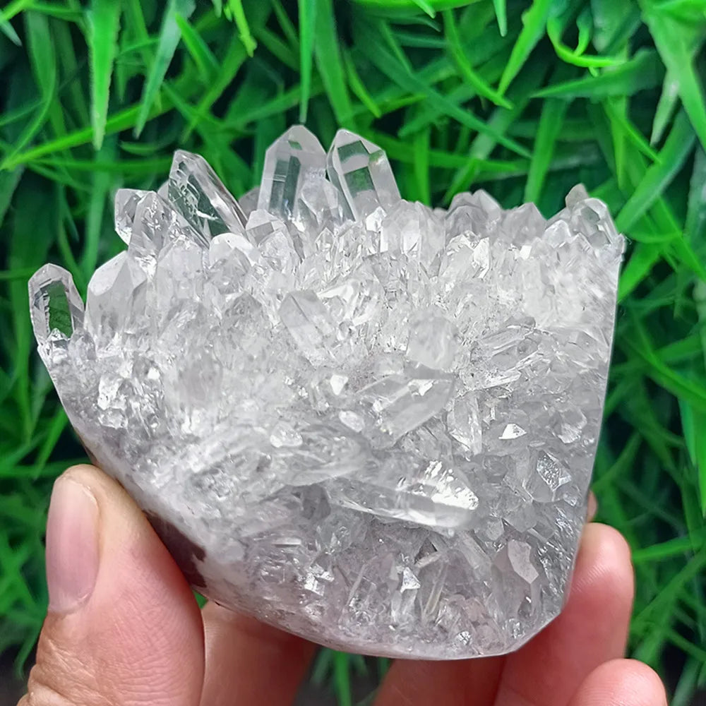 White Crystal Cluster Skull-ToShay.org