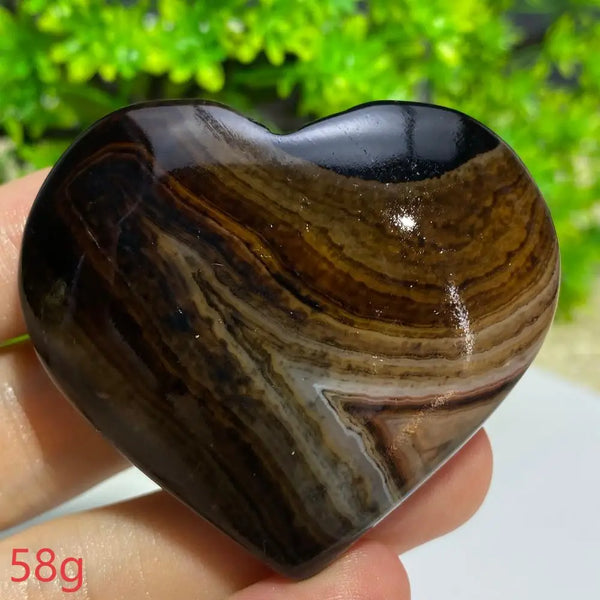 Black Agate Geode Heart-ToShay.org