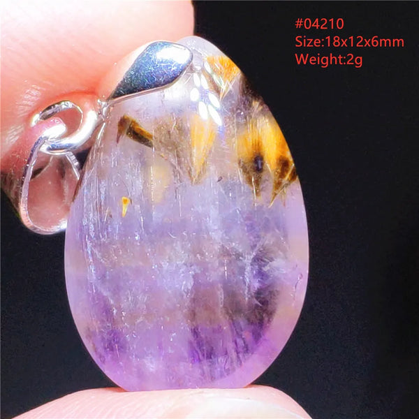 Gold Rutilated Pendant-ToShay.org